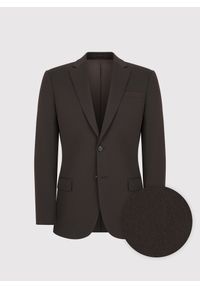 Pako Lorente - PAKO LORENTE - Ciemnobrązowy garnitur męski. Kolor: brązowy. Materiał: poliester, elastan, wiskoza #3