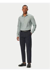 Calvin Klein Koszula LV019EU148 Zielony jasny Slim Fit. Kolor: zielony. Materiał: bawełna #4