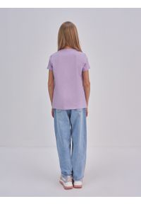 Big-Star - Koszulka dziewczęca z kolorowym nadrukiem fioletowa Felinka 500. Kolor: fioletowy. Materiał: tkanina, jeans, bawełna. Wzór: kolorowy, nadruk #4