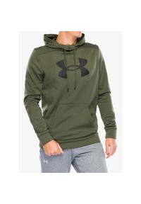 Bluza z kapturem męska Under Armour Armour Fleece Big Logo Hoodie. Typ kołnierza: kaptur. Kolor: zielony. Sport: fitness #1