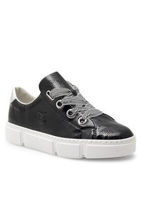 Rieker Sneakersy N59A2-00 Czarny. Kolor: czarny. Materiał: skóra #7