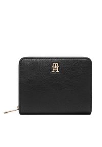 TOMMY HILFIGER - Tommy Hilfiger Portfel Th Icon Med Za W/Flap AW0AW18475 Czarny. Kolor: czarny. Materiał: skóra #1