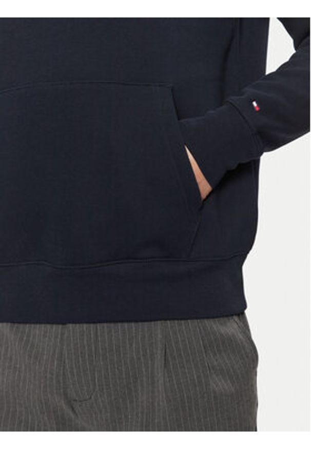 TOMMY HILFIGER - Tommy Hilfiger Bluza Script Logo MW0MW33631 Granatowy Regular Fit. Kolor: niebieski. Materiał: bawełna, syntetyk