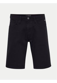 Blend Szorty jeansowe 20713333 Czarny Slim Fit. Kolor: czarny. Materiał: bawełna