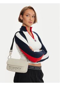 Tommy Jeans Torebka Tjw Bold Elongated Flap Cross. AW0AW16258 Écru. Materiał: skórzane #4