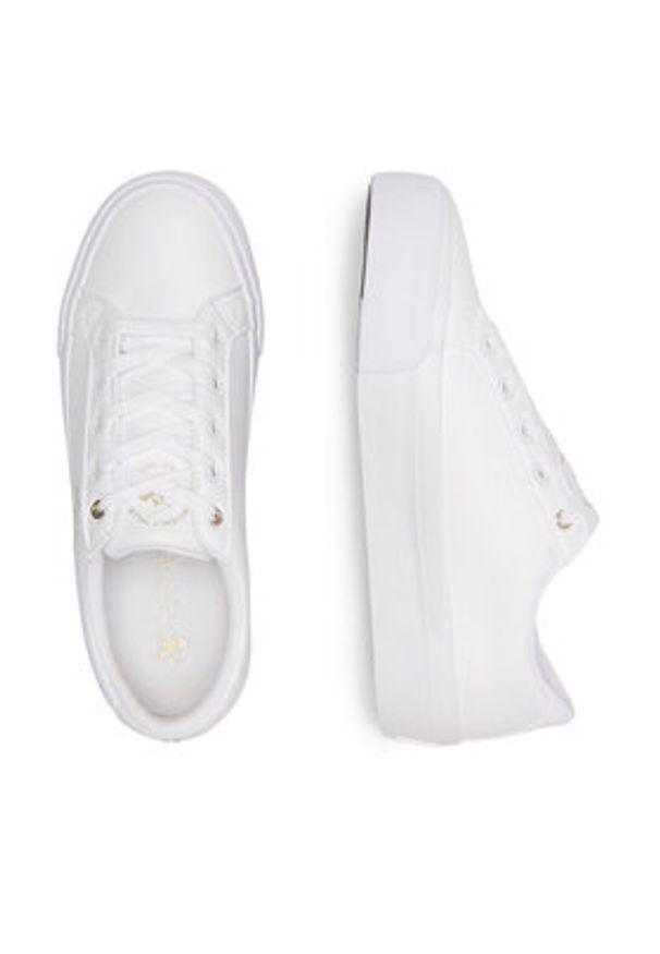 Beverly Hills Polo Club Sneakersy BHPC040W Biały. Kolor: biały. Materiał: skóra