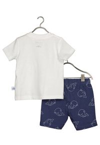 Blue Seven Komplet t-shirt i spodenki 422181 X Granatowy Regular Fit. Kolor: niebieski. Materiał: bawełna