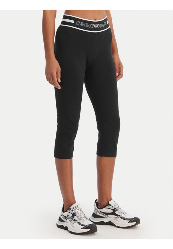 Emporio Armani Underwear Legginsy EW003673 AF19023 UC001 Czarny Slim Fit. Kolor: czarny. Materiał: bawełna