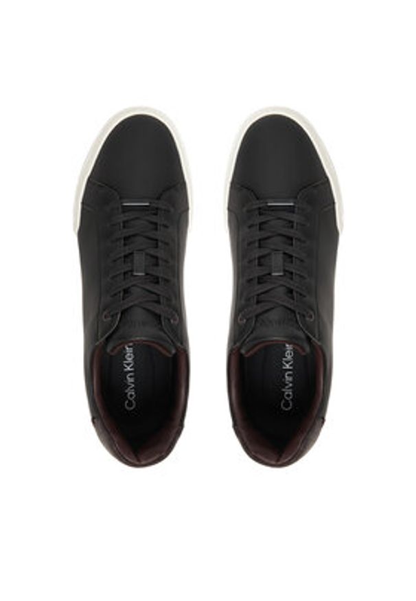 Calvin Klein Sneakersy Chunky Cupsole Laceup Clean Lth HM0HM02239 Czarny. Kolor: czarny. Materiał: skóra