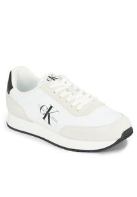 Calvin Klein Jeans Sneakersy Retro Runner Su-Ny Mono YM0YM00746 Biały. Kolor: biały. Materiał: materiał #5