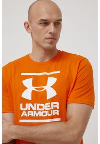 Under Armour - T-shirt 1326849 1326849-101. Okazja: na co dzień. Kolor: pomarańczowy. Materiał: dzianina. Styl: casual #4