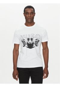 Hugo - HUGO T-Shirt Durro 50538257 Biały Regular Fit. Kolor: biały. Materiał: bawełna #1