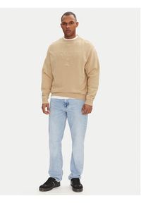 Tommy Jeans Bluza Varsity DM0DM20827 Beżowy Relaxed Fit. Kolor: beżowy. Materiał: bawełna #3