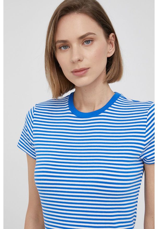 Polo Ralph Lauren sukienka mini prosta. Okazja: na co dzień. Typ kołnierza: polo. Kolor: niebieski. Materiał: dzianina. Długość rękawa: krótki rękaw. Typ sukienki: proste. Styl: casual. Długość: mini