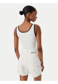 Karl Lagerfeld Jeans Body A2W17021 Biały Slim Fit. Kolor: biały. Materiał: bawełna #2