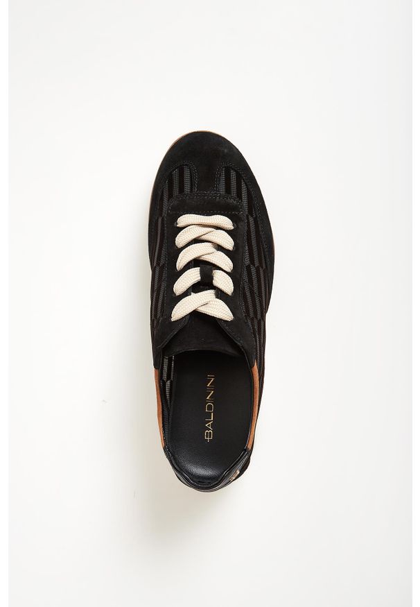 Baldinini - Sneakersy damskie zamszowe BALDININI. Materiał: zamsz