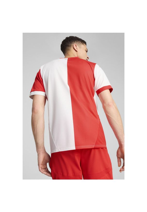 Puma - Męska koszulka domowa SK Slavia Praga 24/25 PUMA White Red. Kolor: biały, czerwony, wielokolorowy