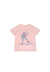 Aulp - Koszulka dziecięca AULP KIDS bawełniana komfortowa oddychająca. Kolor: czerwony, różowy, wielokolorowy. Materiał: bawełna #1