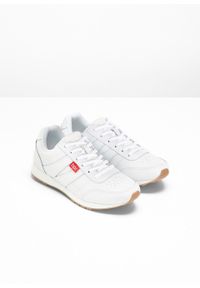 Sneakersy skórzane bonprix biały. Kolor: biały. Materiał: skóra #6