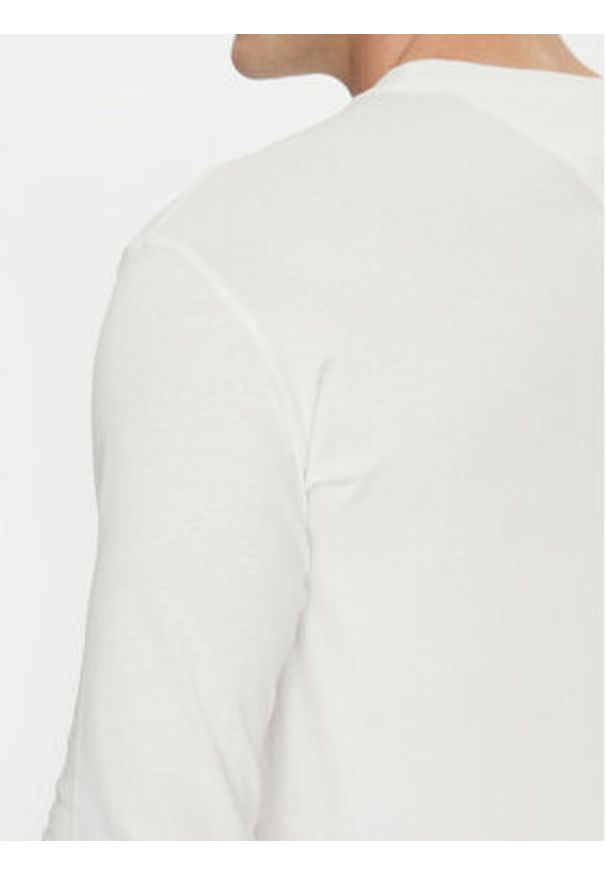 Tommy Jeans Longsleeve Linear DM0DM21138 Biały Slim Fit. Kolor: biały. Materiał: bawełna. Długość rękawa: długi rękaw