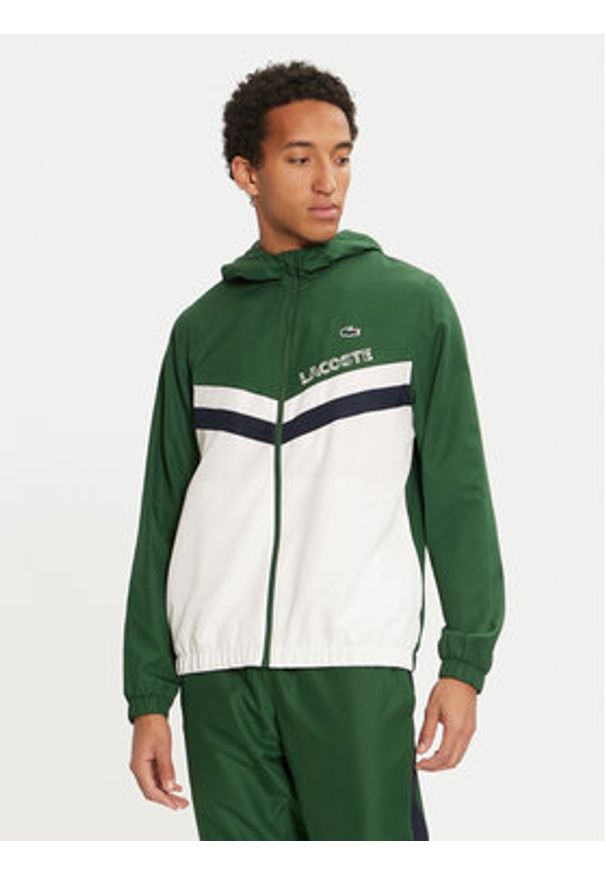 Lacoste Dres WH4241 Zielony Regular Fit. Kolor: zielony. Materiał: syntetyk