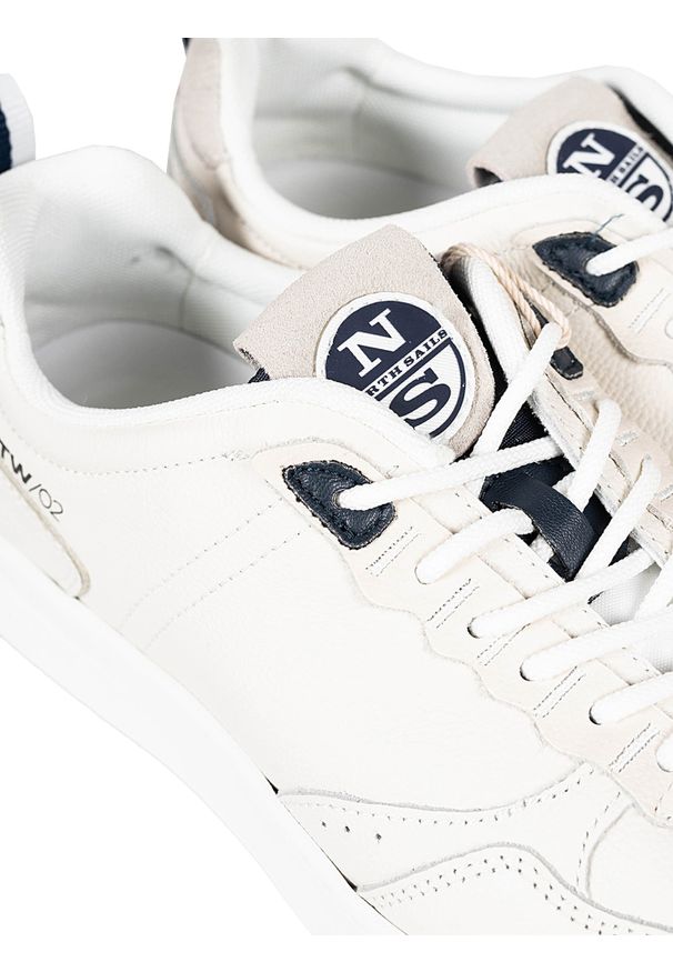 North Sails Sneakersy "Jetty" | TW-02 PREMIUM-010 | Jetty | Mężczyzna | Biały. Kolor: biały. Materiał: skóra ekologiczna. Wzór: aplikacja
