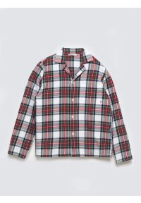 Big-Star - Piżama dwuczęściowa bawełniana w kratę biało-czerwona Senmunis 100. Okazja: do domu. Kolor: biały. Materiał: bawełna. Styl: klasyczny #11