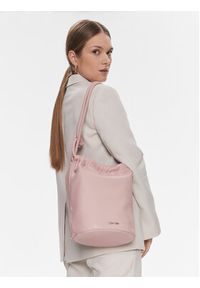 Calvin Klein Torebka Roped Bucket Bag K60K609003 Różowy. Kolor: różowy. Materiał: skórzane
