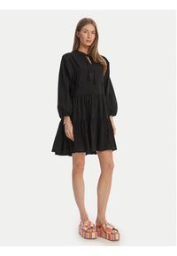 Seafolly Sukienka letnia Embroidery 54155-DR Czarny Regular Fit. Kolor: czarny. Materiał: bawełna. Sezon: lato #5