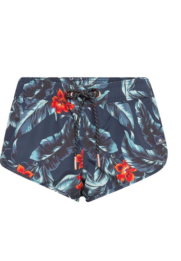 Spodenki plażowe damskie Superdry Surf Boardshort. Kolor: niebieski. Materiał: poliester