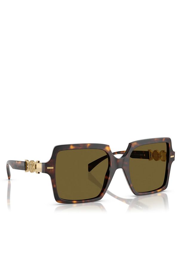 VERSACE - Okulary przeciwsłoneczne Versace. Kolor: brązowy