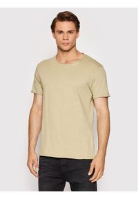 Brave Soul T-Shirt MTS-149FRESHERD Beżowy Regular Fit. Kolor: beżowy. Materiał: bawełna