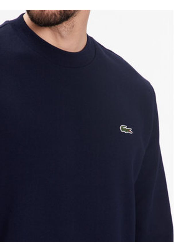 Lacoste Bluza SH9608 Granatowy Regular Fit. Kolor: niebieski. Materiał: bawełna