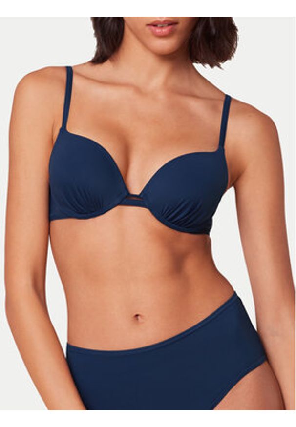 Triumph Góra od bikini Summer Mix & Match 10214740 Granatowy. Kolor: niebieski. Materiał: syntetyk