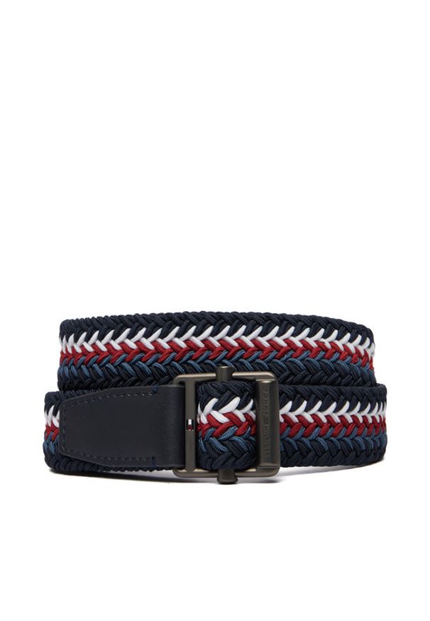 TOMMY HILFIGER - Tommy Hilfiger Pasek Roller Buckle Webbing 3.5 Belt AM0AM14187 Granatowy. Kolor: niebieski. Materiał: materiał