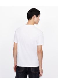 Armani Exchange - ARMANI EXCHANGE - Biały T-shirt z nadrukiem. Okazja: na co dzień. Kolor: biały. Materiał: jeans, bawełna. Wzór: nadruk. Styl: klasyczny, casual #4
