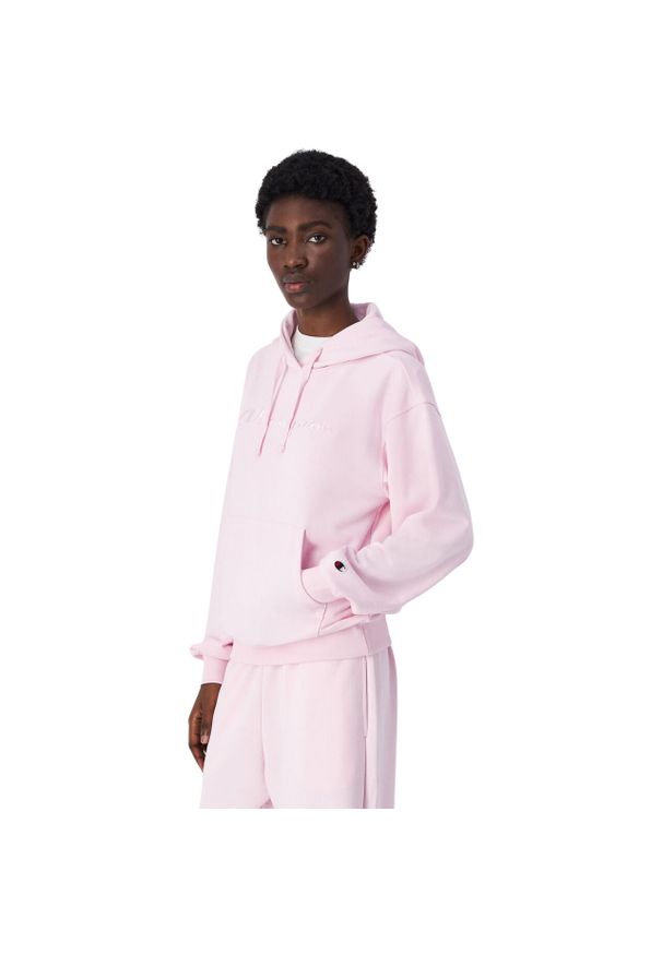 Bluza damska Champion Hooded Sweatshirt 117785. Kolor: różowy. Sport: turystyka piesza