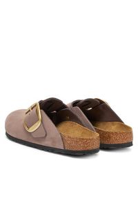 Birkenstock Klapki Boston Big Buckle 1030544 Beżowy. Kolor: beżowy. Materiał: skóra, nubuk