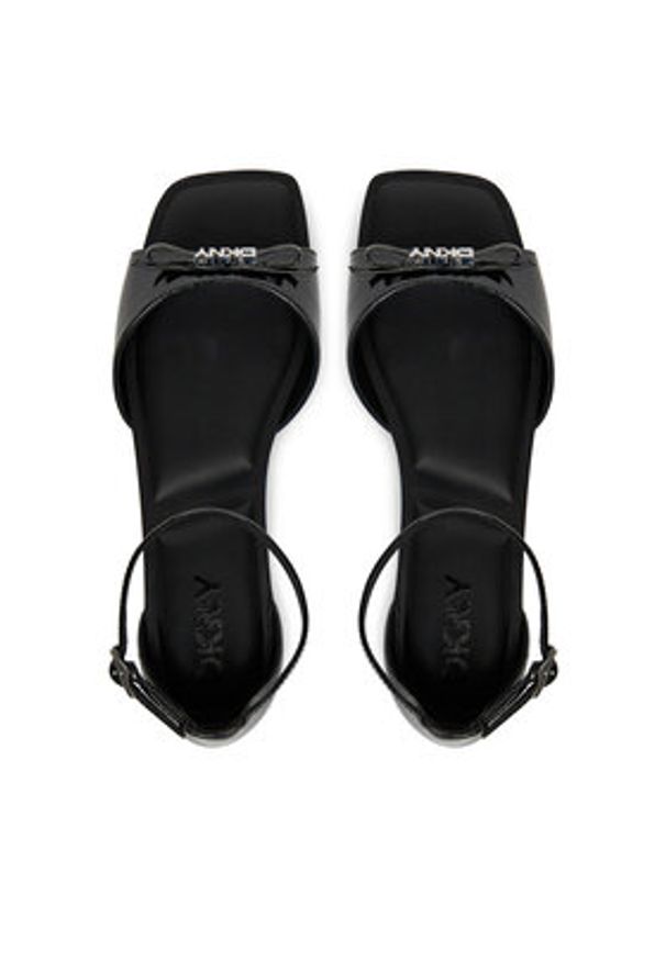 DKNY Sandały Dazey Flat Ankle Strap K1599651 Czarny. Kolor: czarny. Materiał: skóra