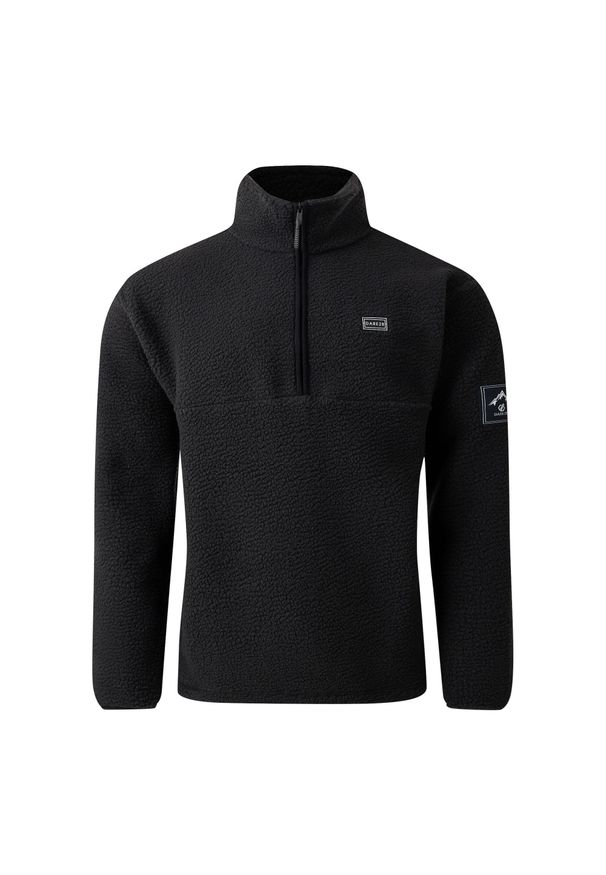 DARE 2B - Bluza Polarowa Męska Suwak Do Połowy Twin Tip. Kolor: czarny. Materiał: polar. Sezon: zima. Styl: sportowy. Sport: turystyka piesza