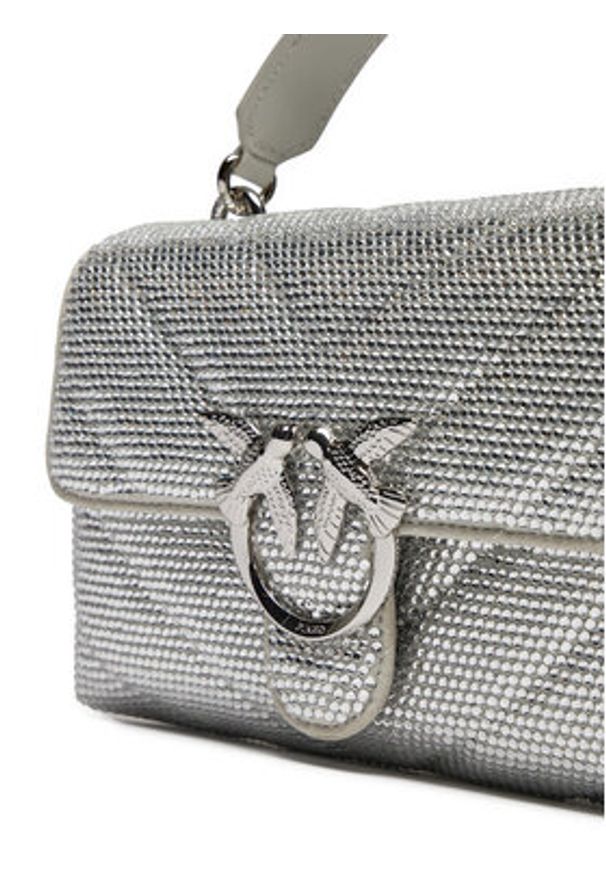 Pinko - PINKO Torebka Love Lady Puff Mini Cl AI 24-25 PLTT 100044 A217 ZZFN Srebrny. Kolor: srebrny. Materiał: skórzane, zamszowe