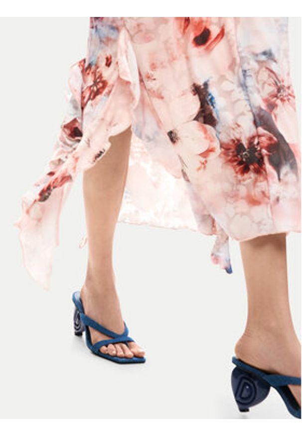 Desigual Sukienka letnia Mallo 26SWVK35 Różowy Slim Fit. Kolor: różowy. Materiał: syntetyk. Sezon: lato