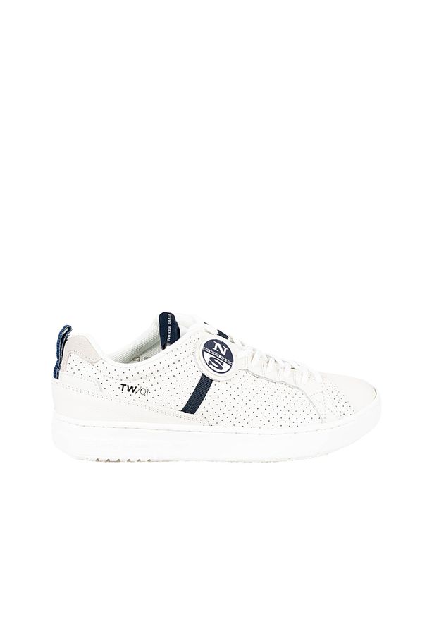 North Sails Sneakersy | TW-01 PREMIUM-007 | Mężczyzna | Biały. Kolor: biały. Materiał: skóra. Wzór: aplikacja