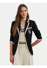 Lauren Ralph Lauren - LAUREN RALPH LAUREN Marynarka 200936101002 Czarny Straight Fit. Kolor: czarny. Materiał: syntetyk