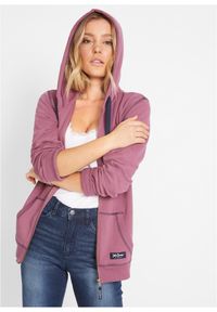 bonprix - Bluza rozpinana z kapturem. Typ kołnierza: kaptur. Kolor: fioletowy #1