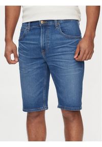 Lee Szorty jeansowe 5 Pocket 112349234 Niebieski Regular Fit. Kolor: niebieski. Materiał: bawełna