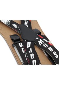 Modini - Szerokie czarne narciarskie szelki do spodni - SNOWBOARD T26. Kolor: czarny. Materiał: skóra, guma #1