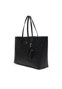 TOMMY HILFIGER - Tommy Hilfiger Torebka Th Icon Tote Mono AW0AW17687 Czarny. Kolor: czarny. Materiał: skórzane #6