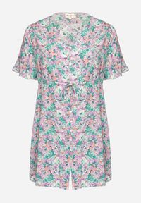 Born2be - Miętowa Koszulowa Sukienka z Wiskozą Ozdobiona Wiązaniem Edirilira. Okazja: na co dzień. Typ kołnierza: dekolt w kształcie V. Kolor: miętowy. Wzór: aplikacja. Typ sukienki: koszulowe. Materiał: wiskoza. Długość rękawa: krótki rękaw. Sezon: lato. Styl: klasyczny, casual, elegancki #6