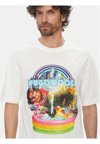 Hugo - HUGO T-Shirt Duwood 50538512 Biały Relaxed Fit. Kolor: biały. Materiał: bawełna #4